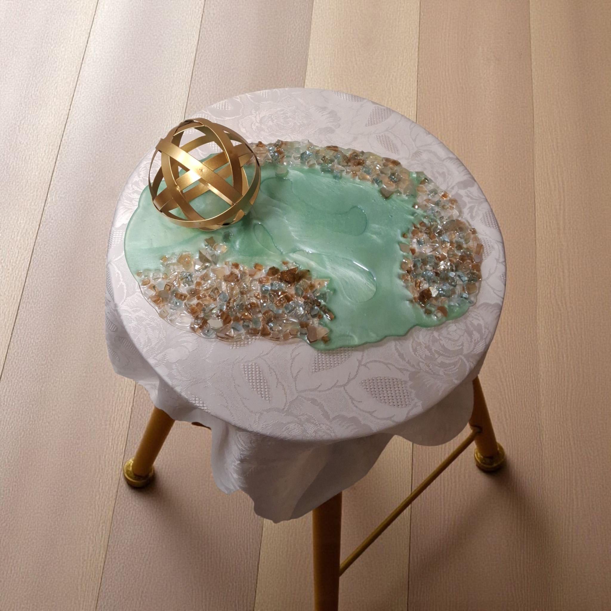 3D Abstract Resin Artwork, Elegant Home Decor Tray collection