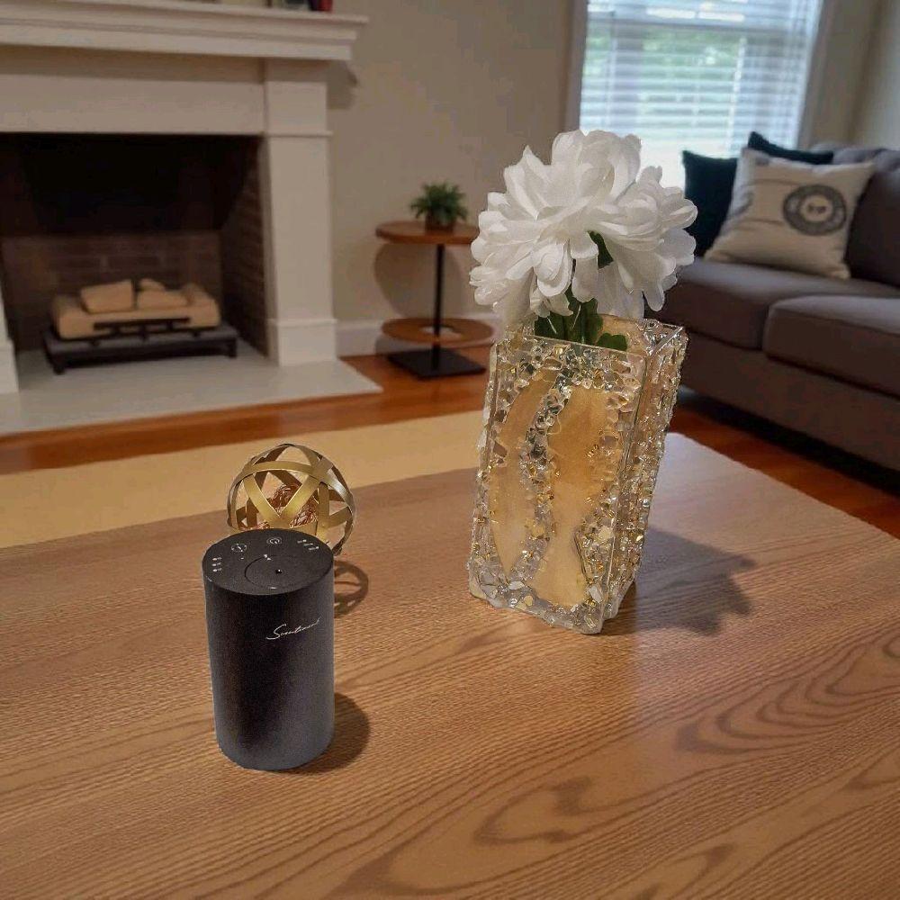 Glam Golden Peach Crystallized Vase – Elegant 3D Home Decor