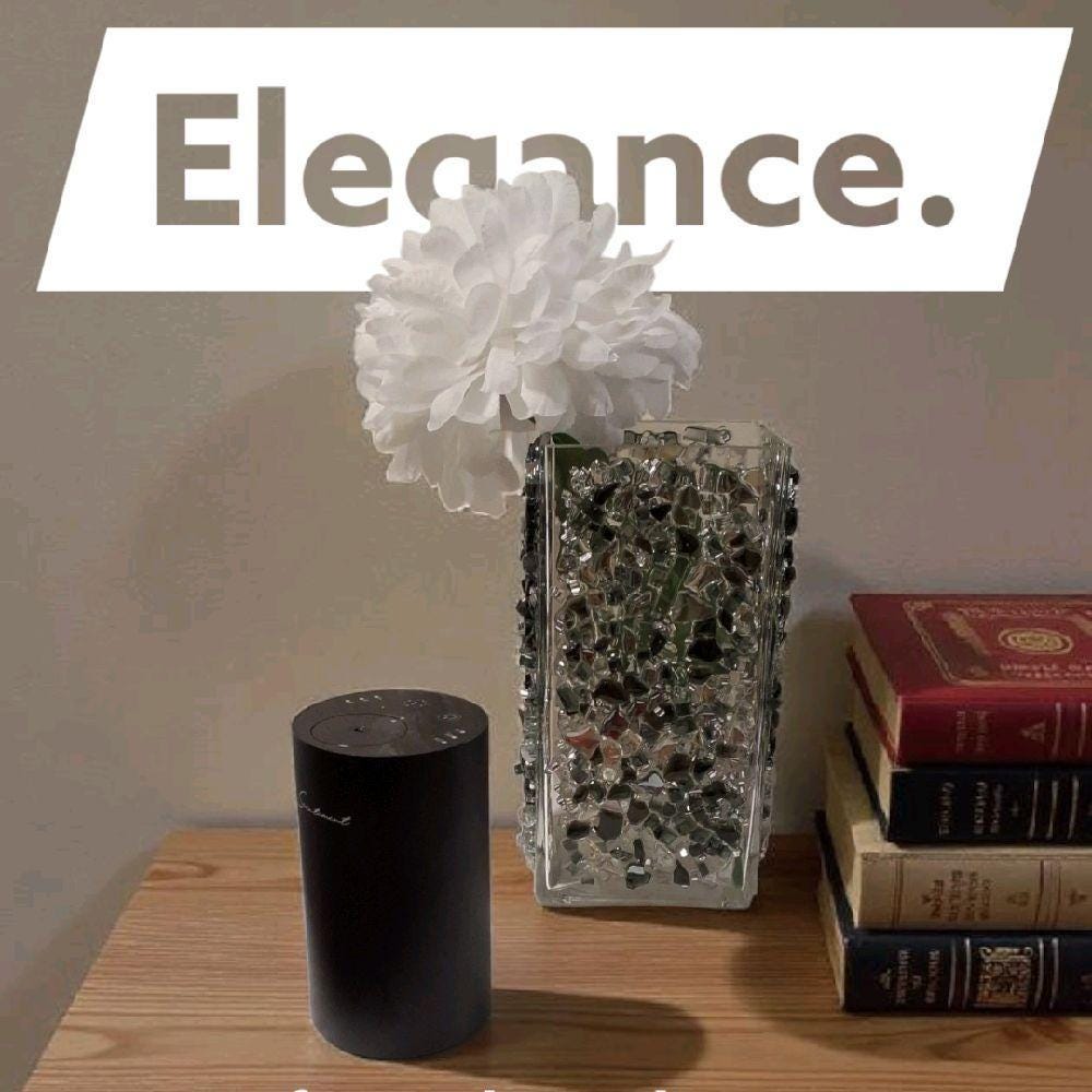 Black Crystallized Glass Vase - Glam Square Flower Display
