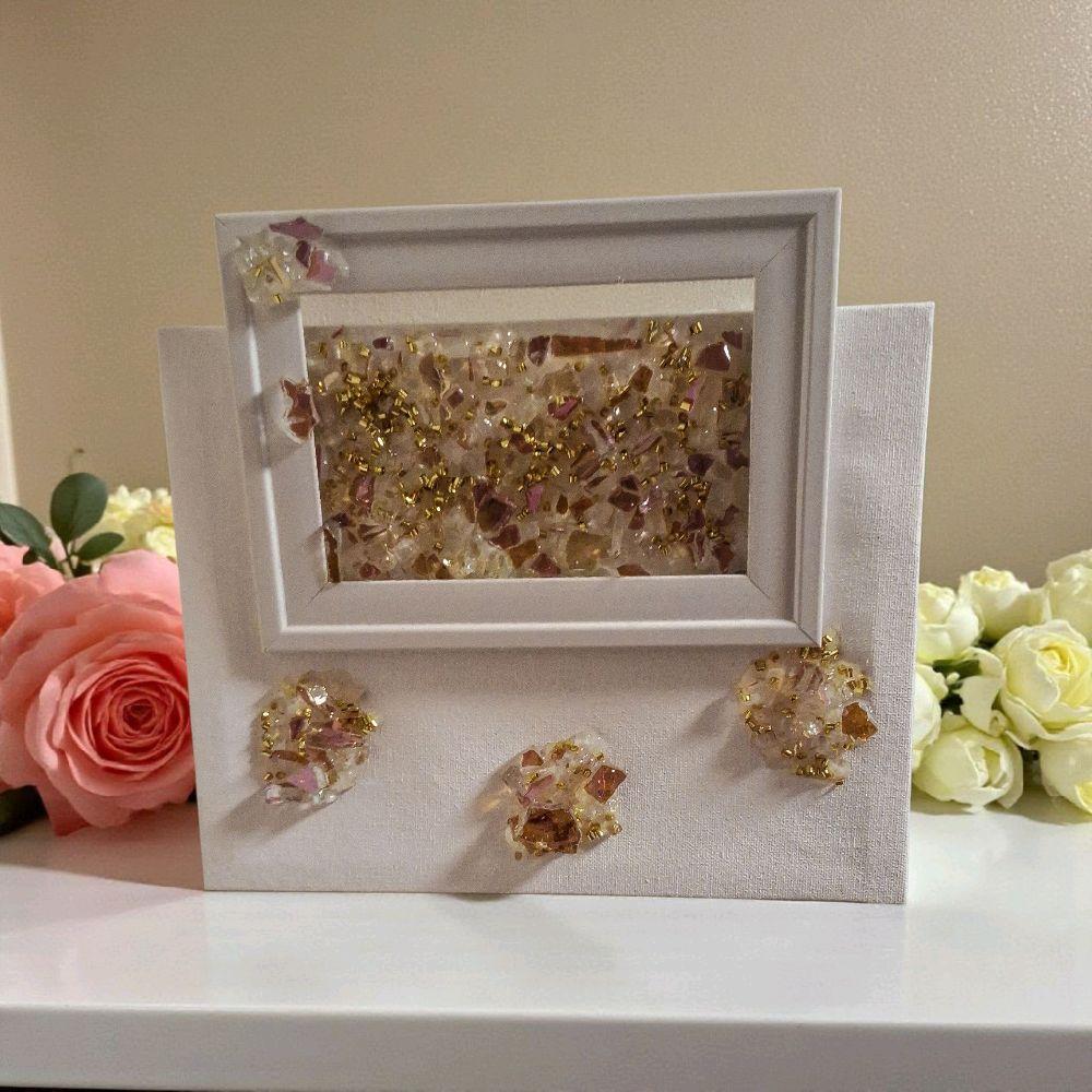 Hand-Designed 3D Crystal Artwork, Rose Pink Decor