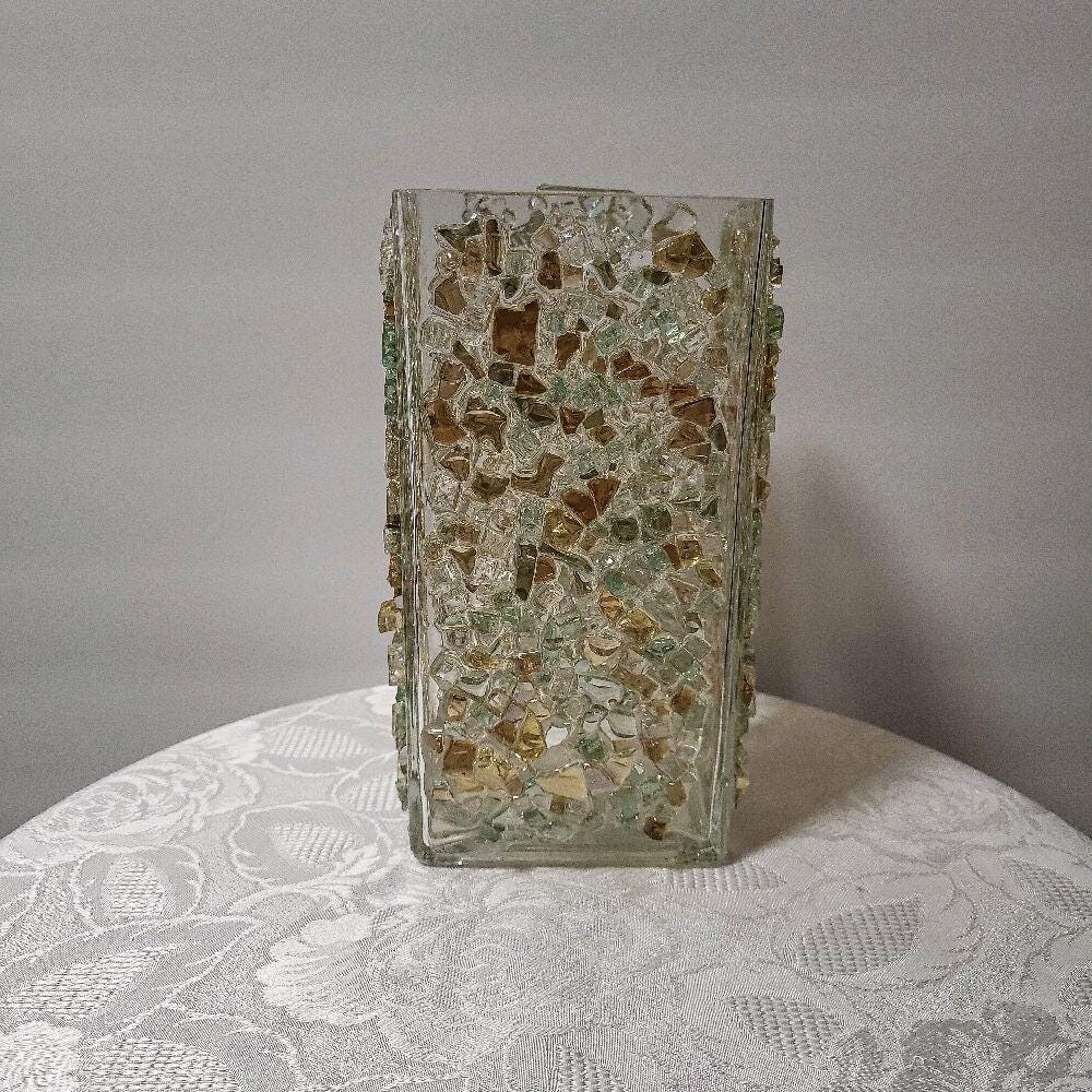 Glam Crystallized Vase, Multicolored Home Decor