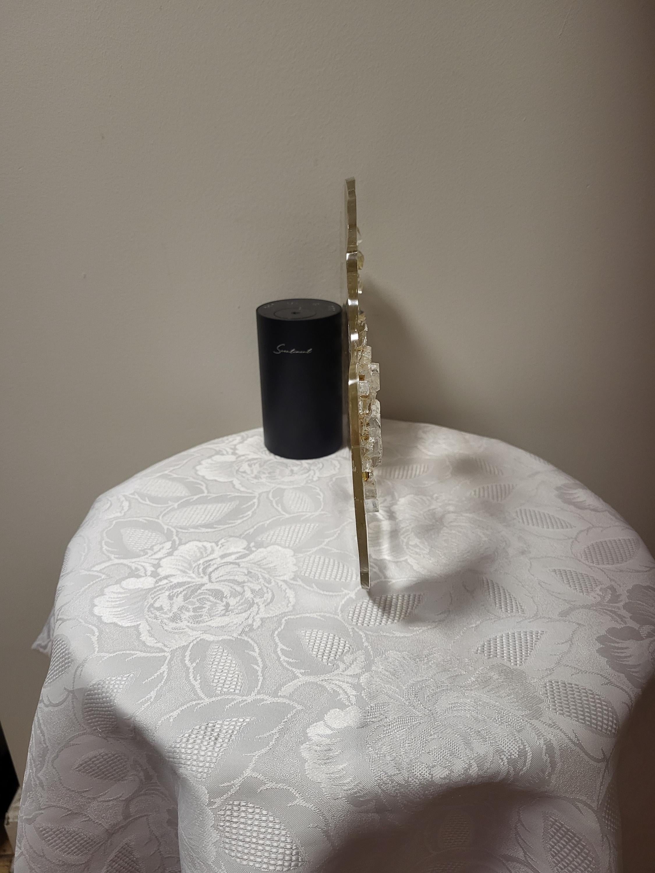 3D Resin Artwork: Gold Crystal Decor, Candle Trinket Vase Tray