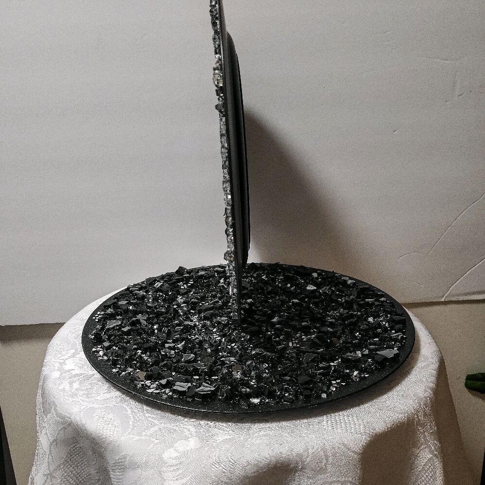 Black Resin Charger Plates with Crystals – Wedding Home Decor Ornaments