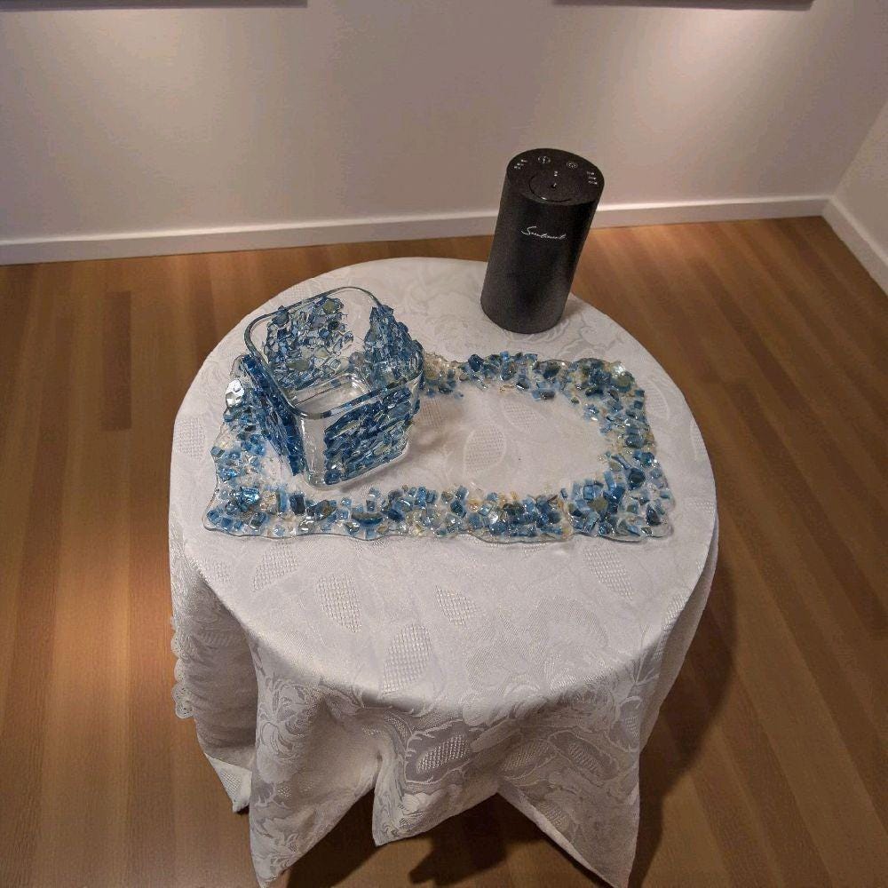 Hand-Designed Resin Crystal Tray Decor, Candle & Trinket Display