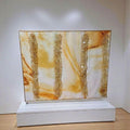3D Abstract Artwork: Gold Crystallized Decor, 16x20 Canvas