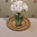 Handmade Gold Crystallized Charger Plate, Unique Table Centerpiece (13x13)
