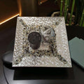 Handmade Silver Charger Plate with Crystallized Accents