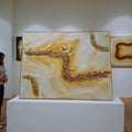 Entrepreneur Artist of 3D elegant unique abstract artwork paintings, hand-designed with crystals encased. Size 18x24