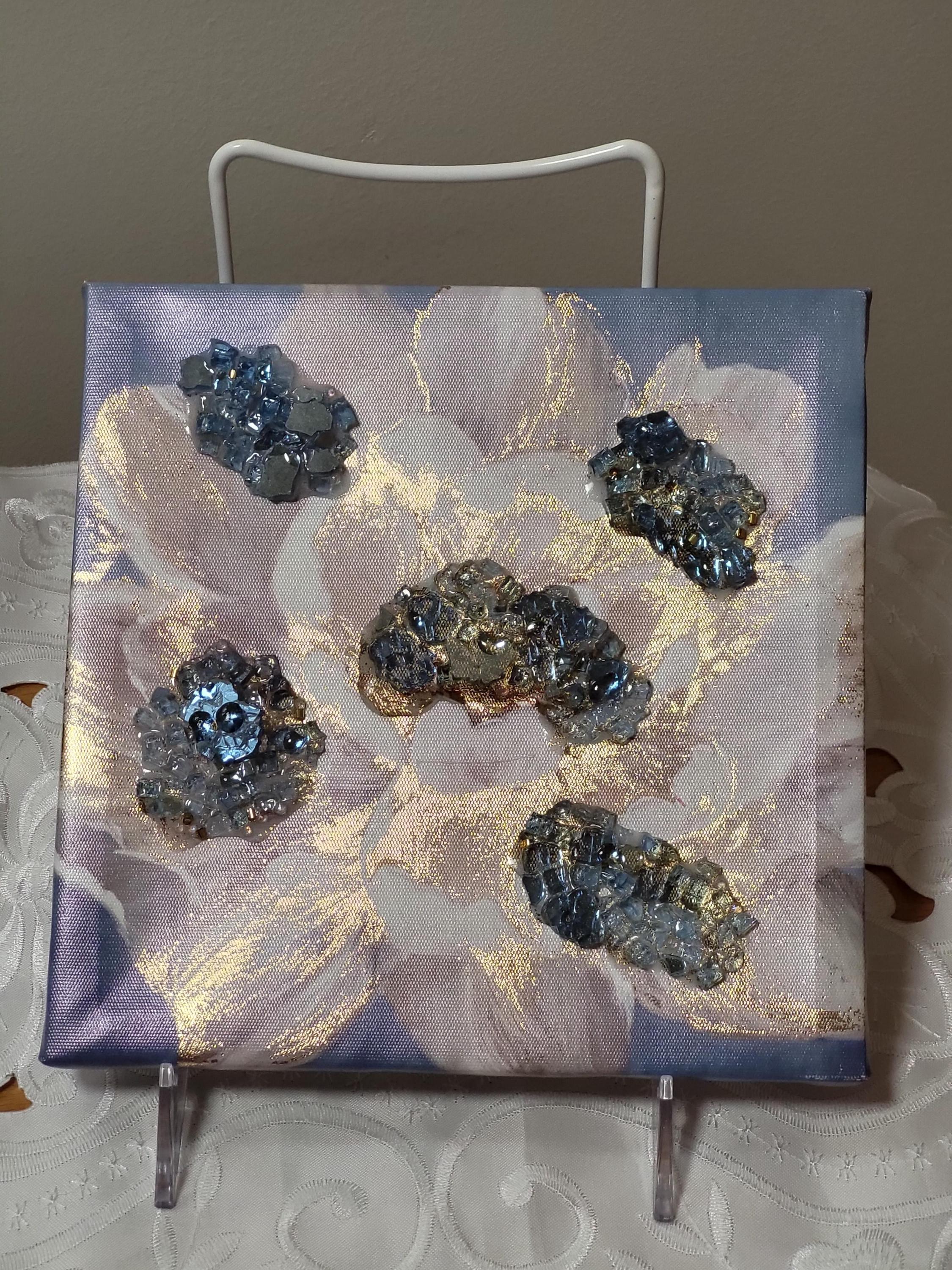 Hand Designed 3D Elegant Crystallized Artwork with Crystals