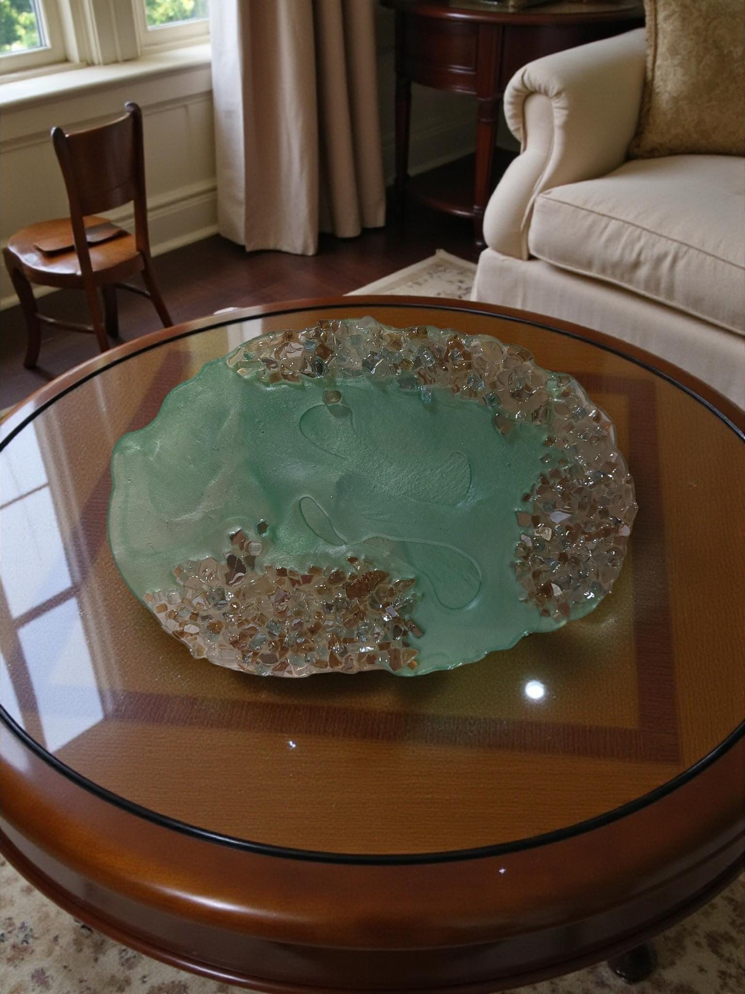 3D Abstract Resin Artwork, Elegant Home Decor Tray collection