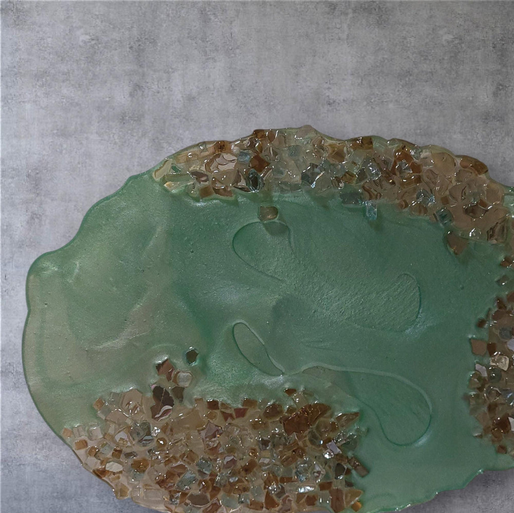 3D Abstract Resin Artwork, Elegant Home Decor Tray collection