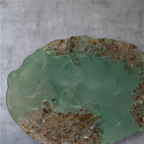 3D Abstract Resin Artwork, Elegant Home Decor Tray collection