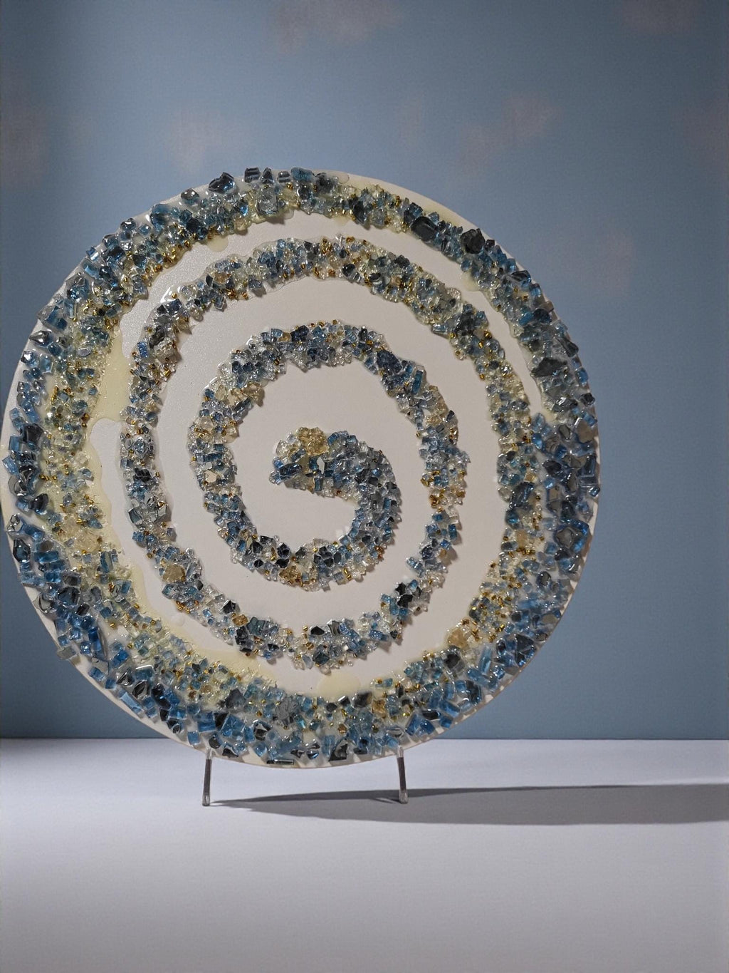 3D Crystallized Decor Table, Elegant Artwork Design