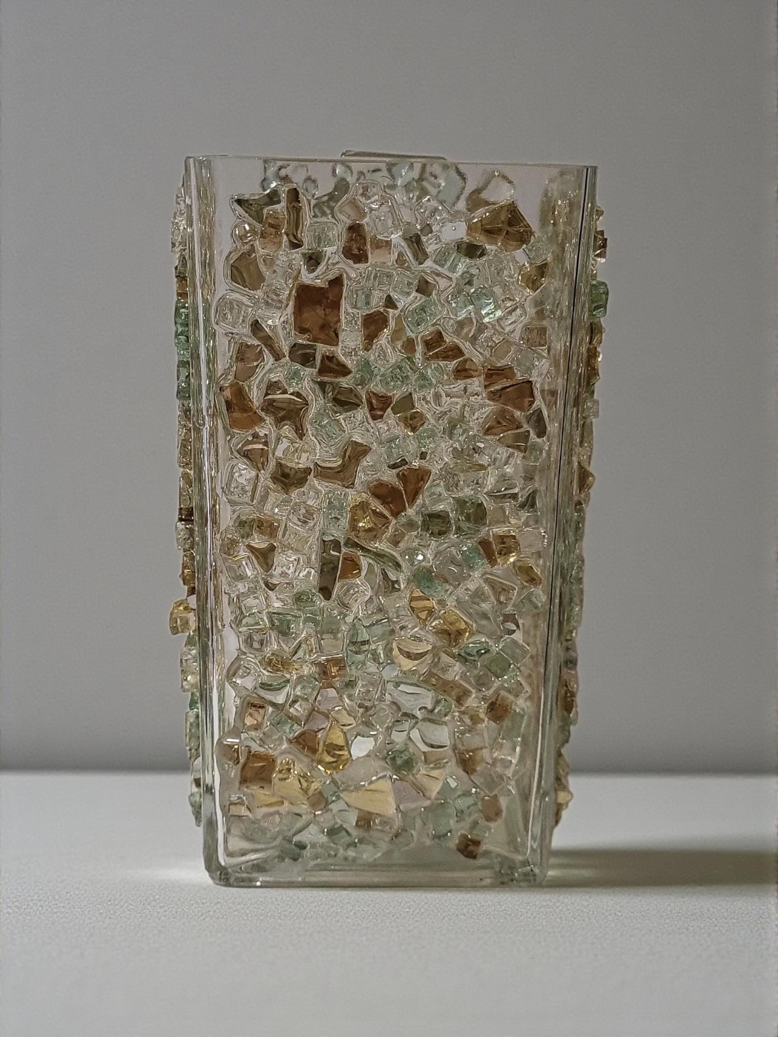 Glam Crystallized Vase, Multicolored Home Decor