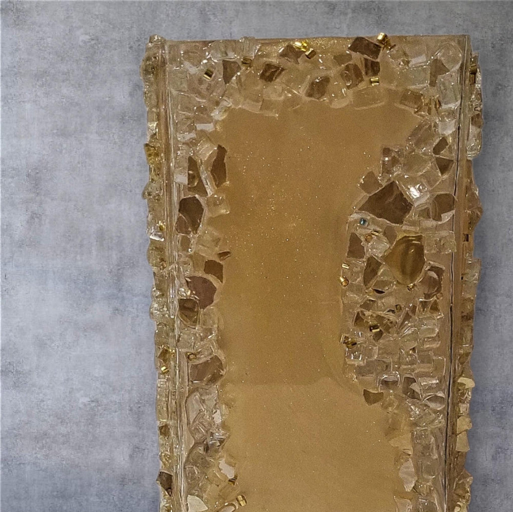 Glam Golden Peach Crystallized Vase – Elegant 3D Home Decor