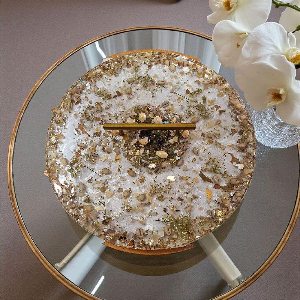 Resin Artwork Tray – 3D Abstract Design, Home Decor (14x14)