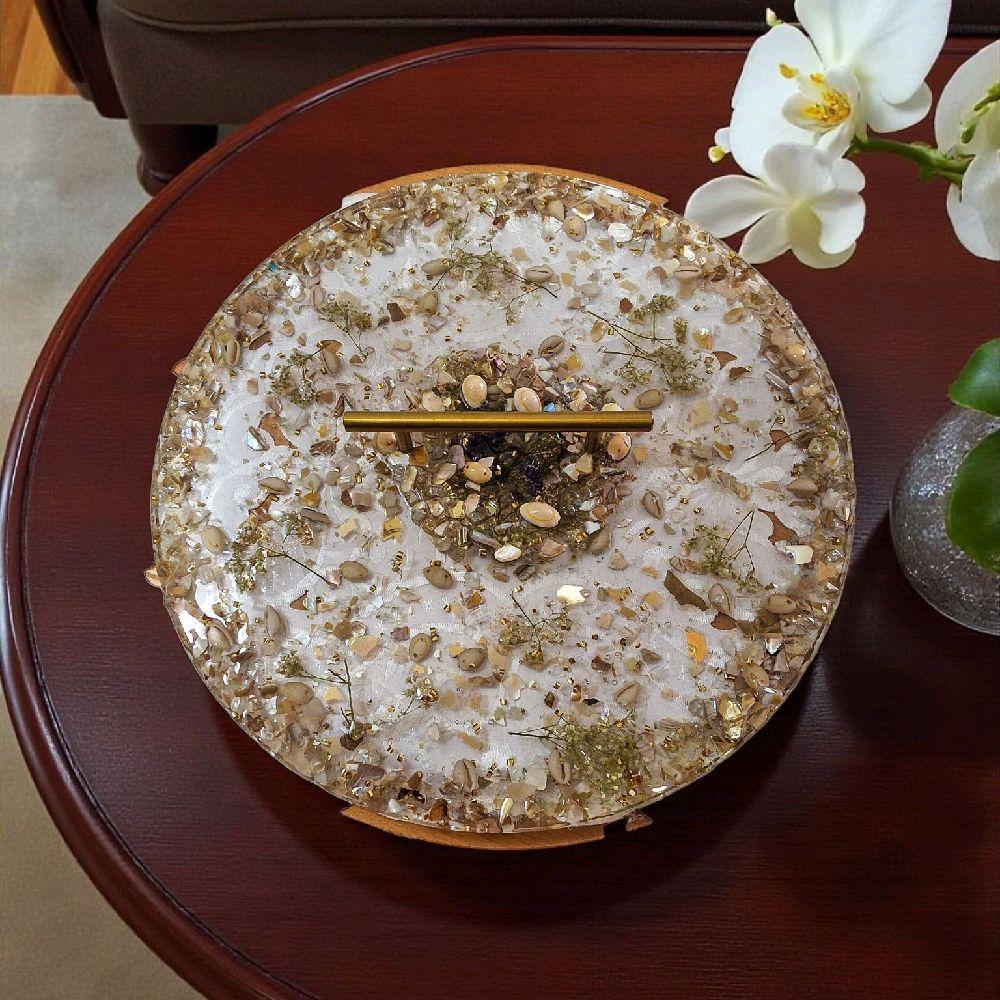 Resin Artwork Tray – 3D Abstract Design, Home Decor (14x14)