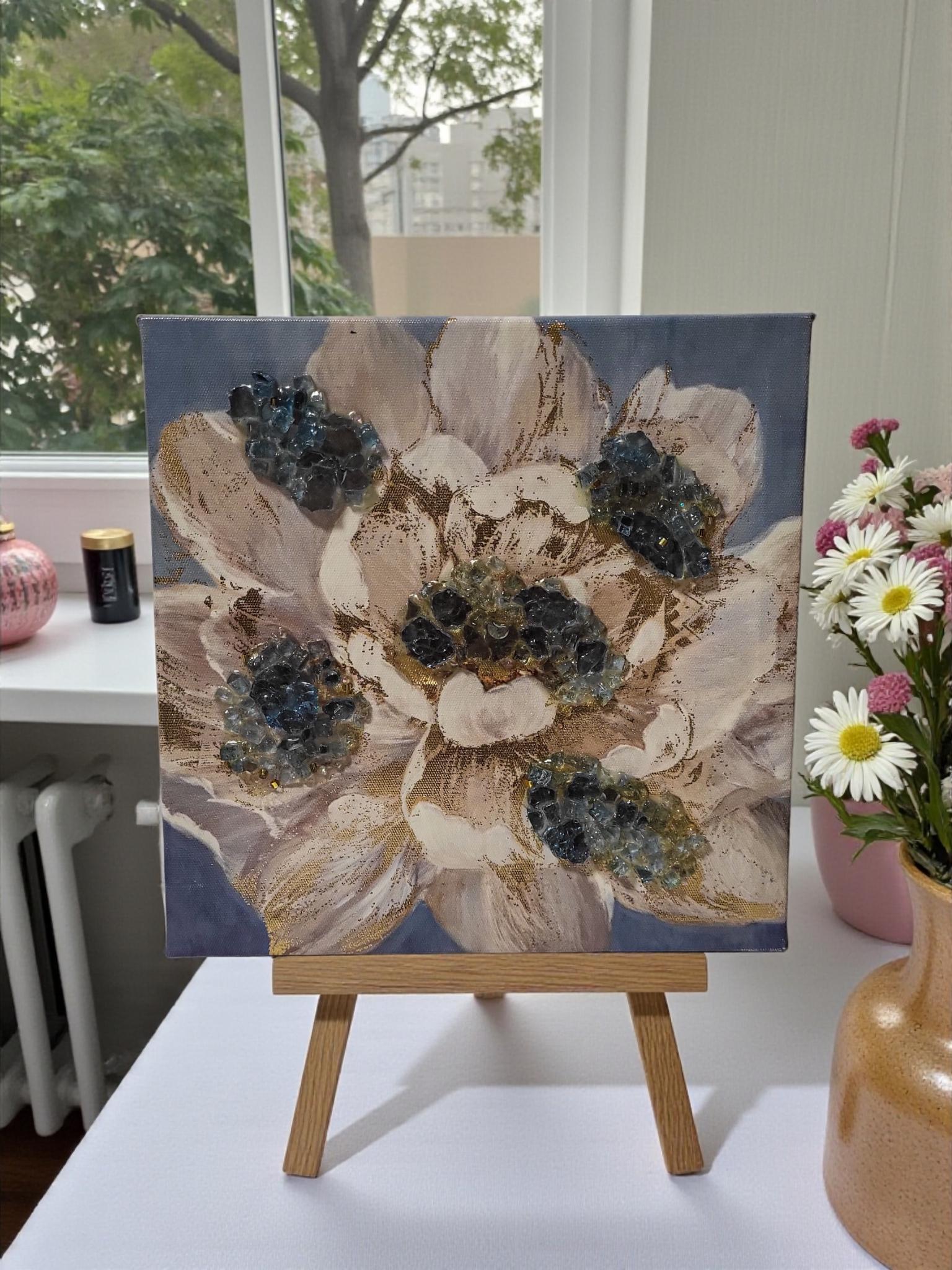 Hand Designed 3D Elegant Crystallized Artwork with Crystals