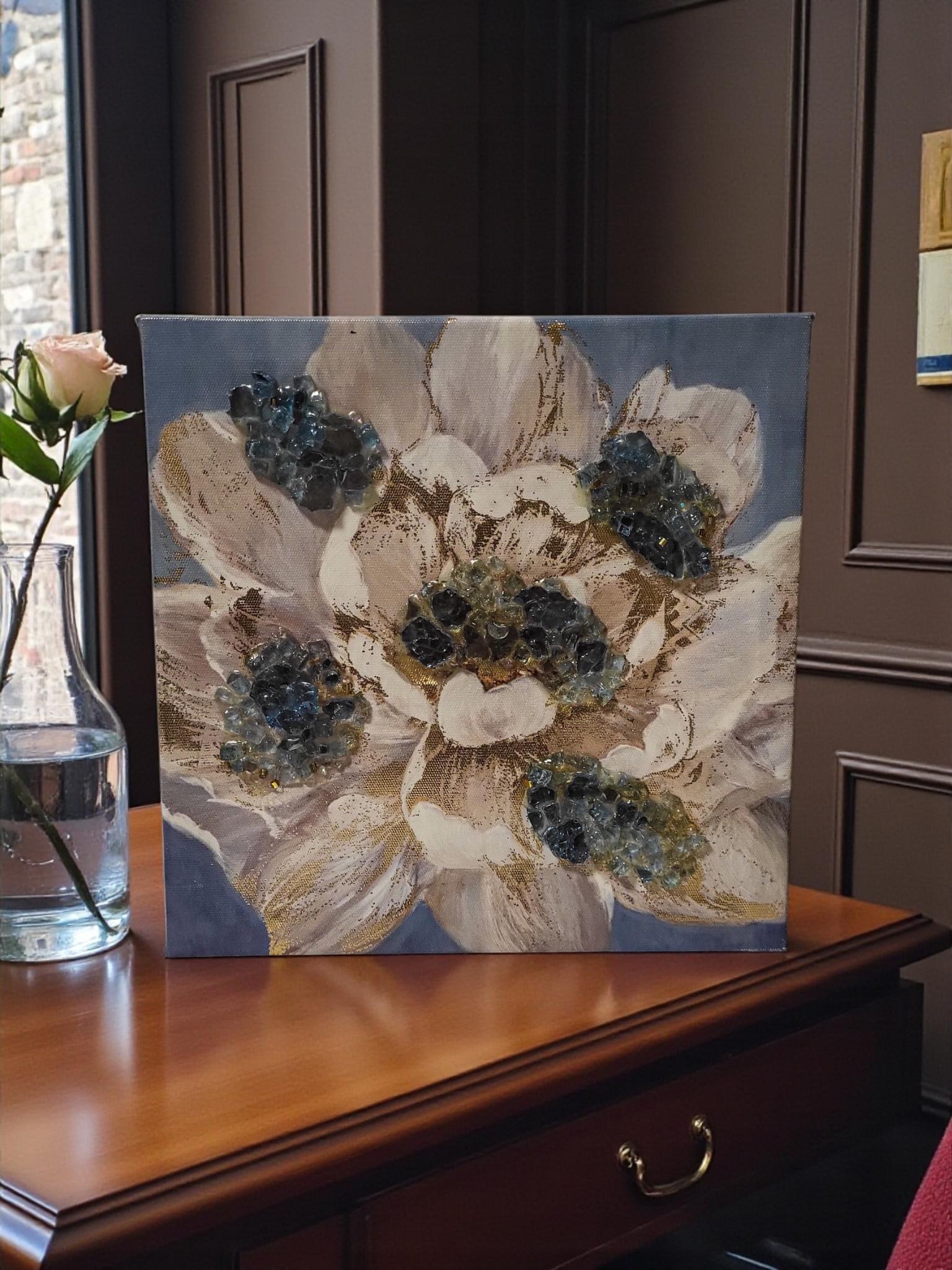 Hand Designed 3D Elegant Crystallized Artwork with Crystals