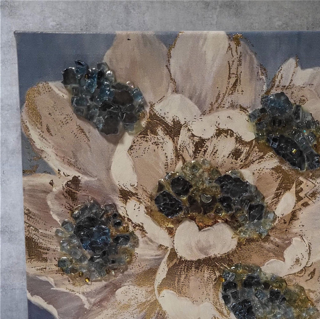 Hand Designed 3D Elegant Crystallized Artwork with Crystals