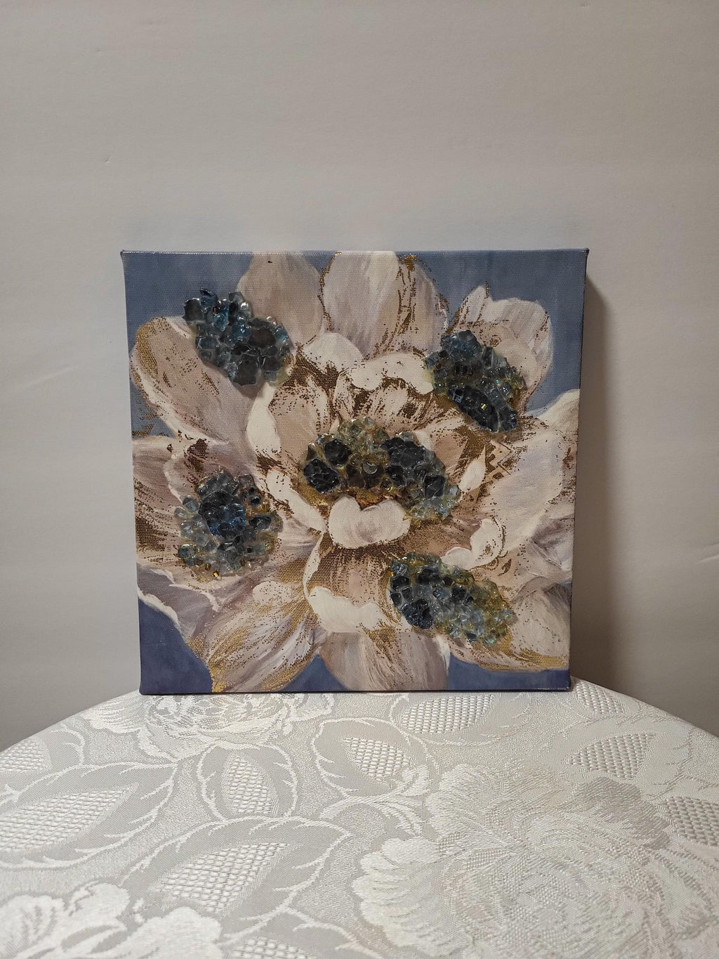 Hand Designed 3D Elegant Crystallized Artwork with Crystals