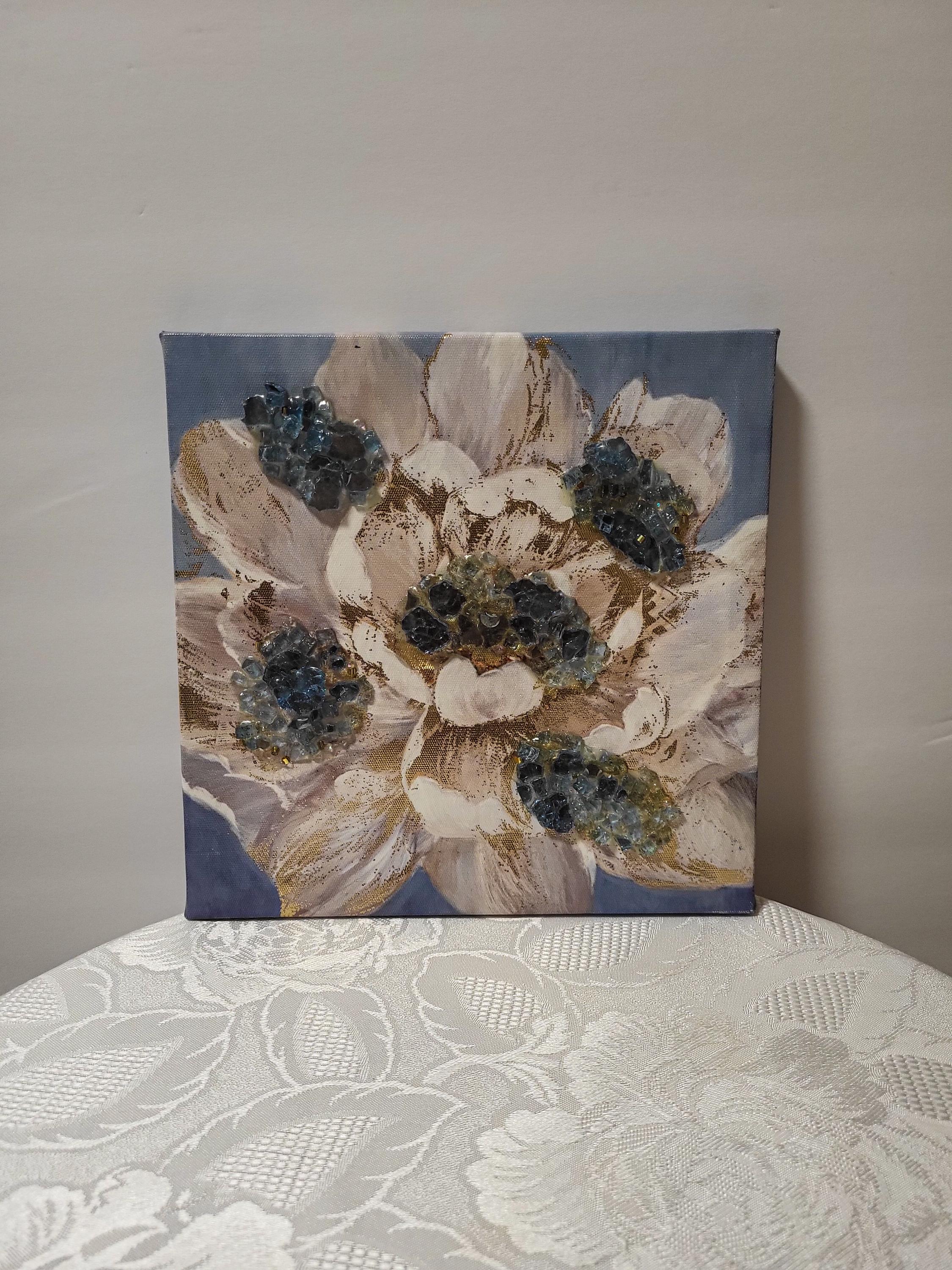 Hand Designed 3D Elegant Crystallized Artwork with Crystals