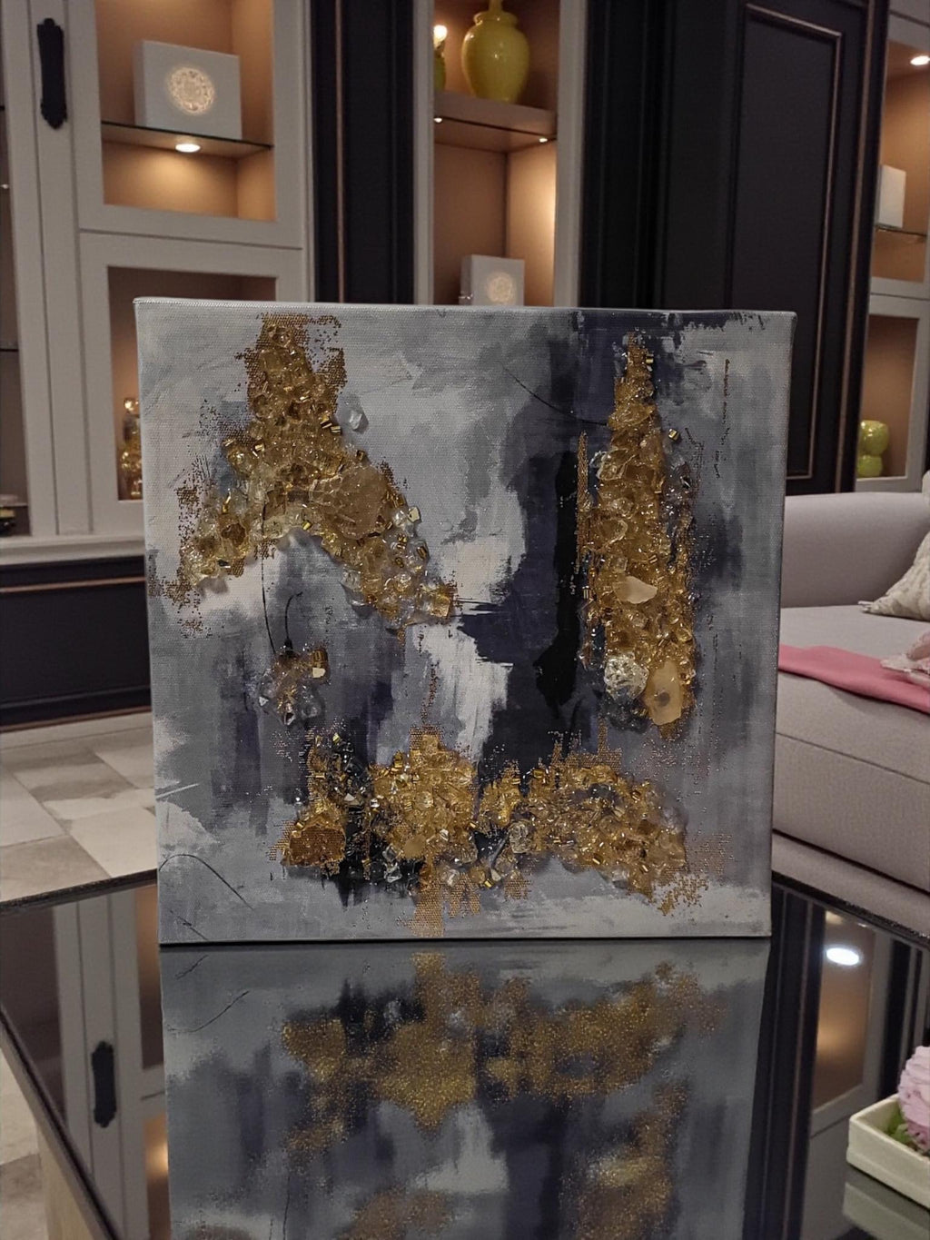 Hand-Designed 3D Crystal Canvas Art - Elegant Home Decor