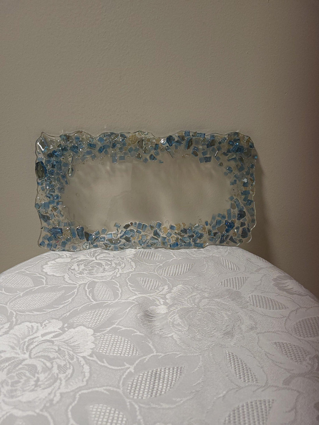 Hand-Designed Resin Crystal Tray Decor, Candle & Trinket Display