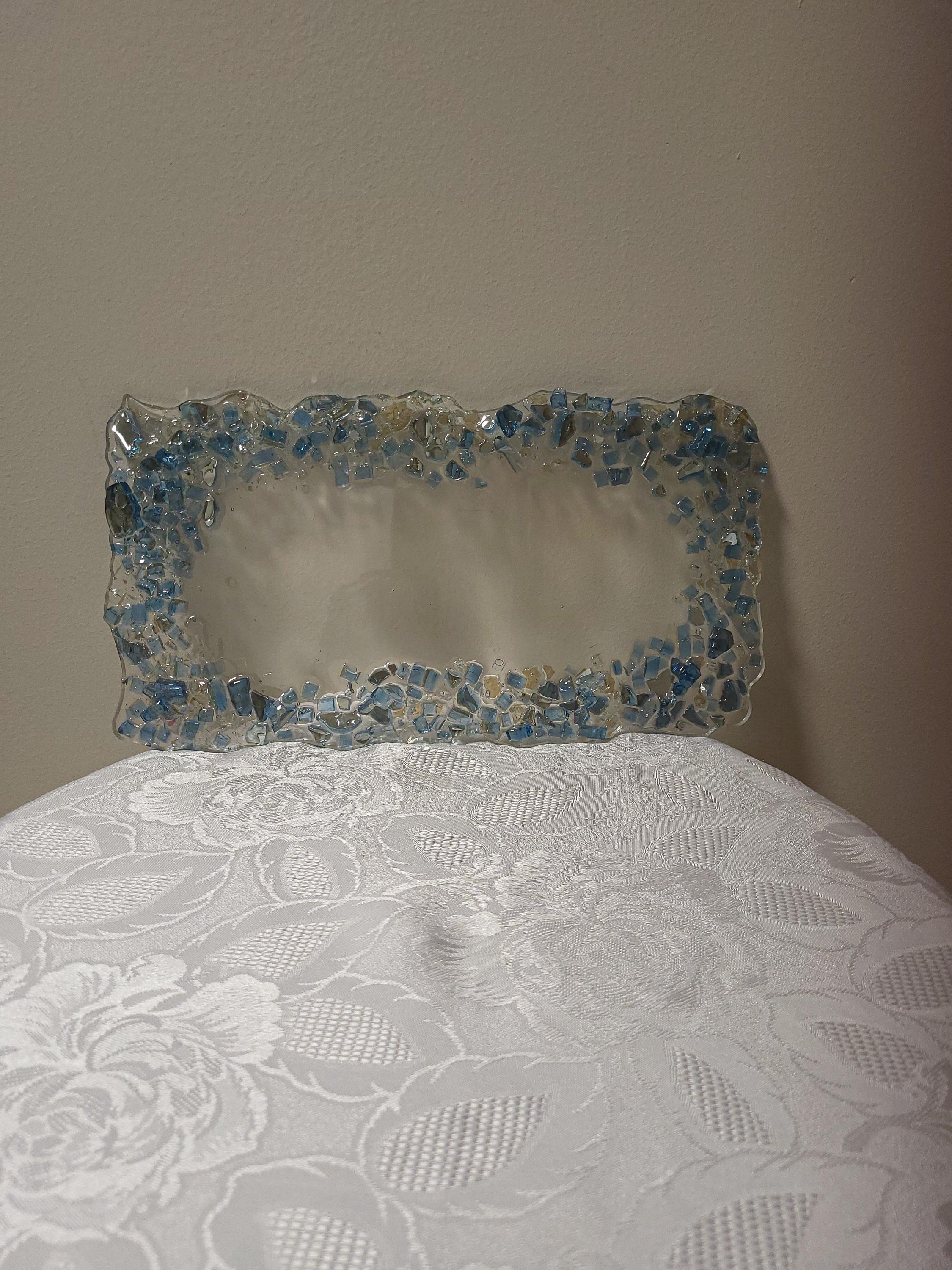 Hand-Designed Resin Crystal Tray Decor, Candle & Trinket Display