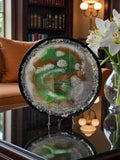 Resin Tray Artwork, Iridescent Crystals, Bold Colors