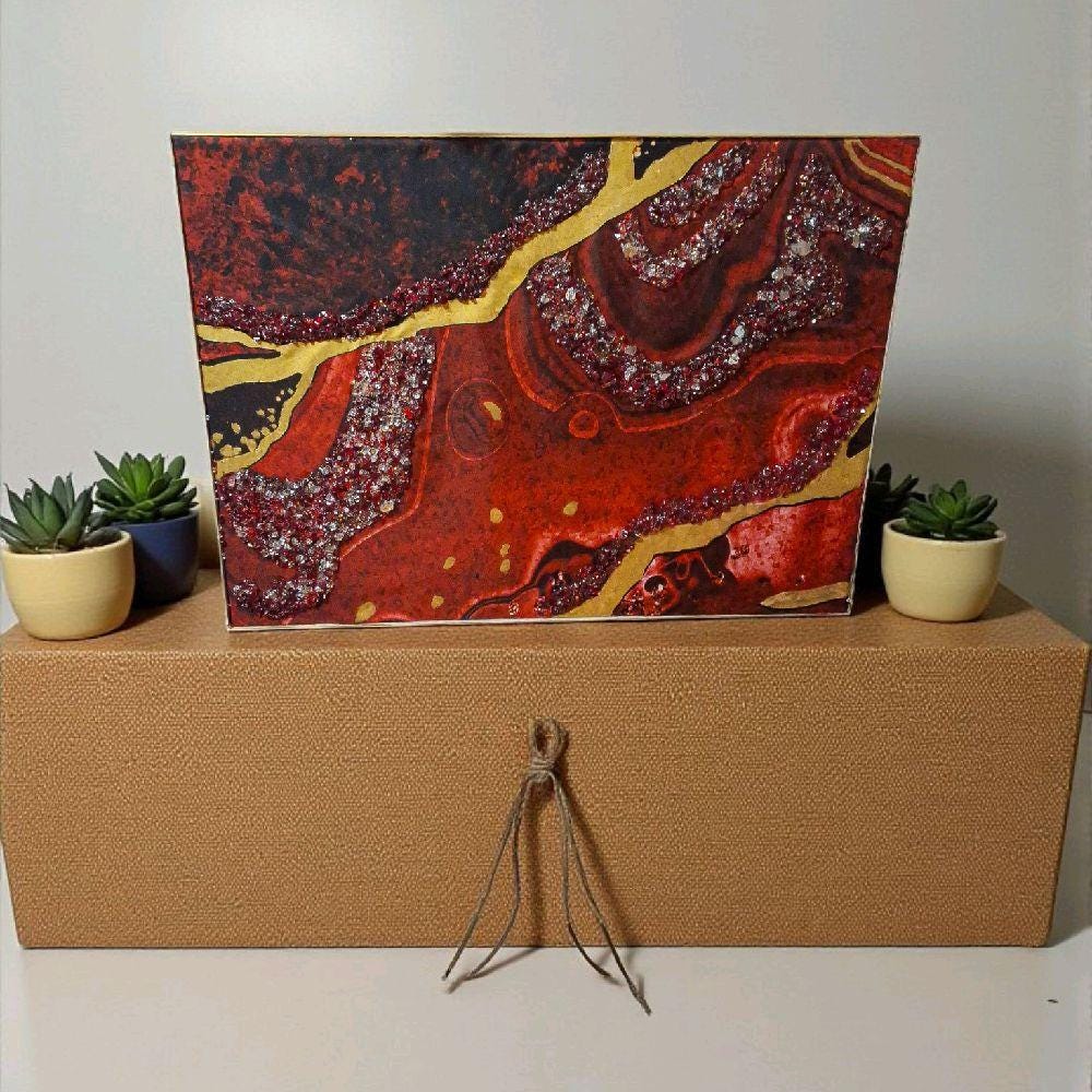 Entrepreneur Artist of 3D elegant unique abstract artwork paintings, 18x24 hand-designed canvas for original creativity.
