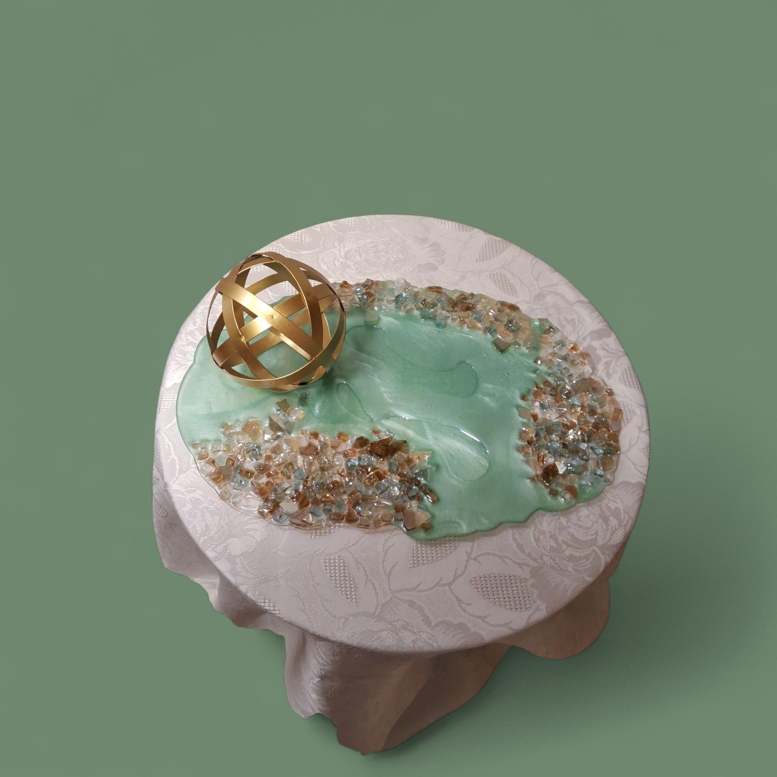 3D Abstract Resin Artwork, Elegant Home Decor Tray collection