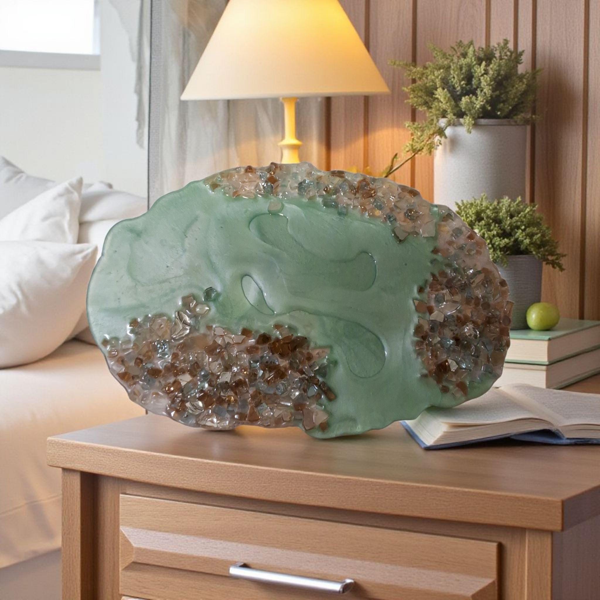 3D Abstract Resin Artwork, Elegant Home Decor Tray collection
