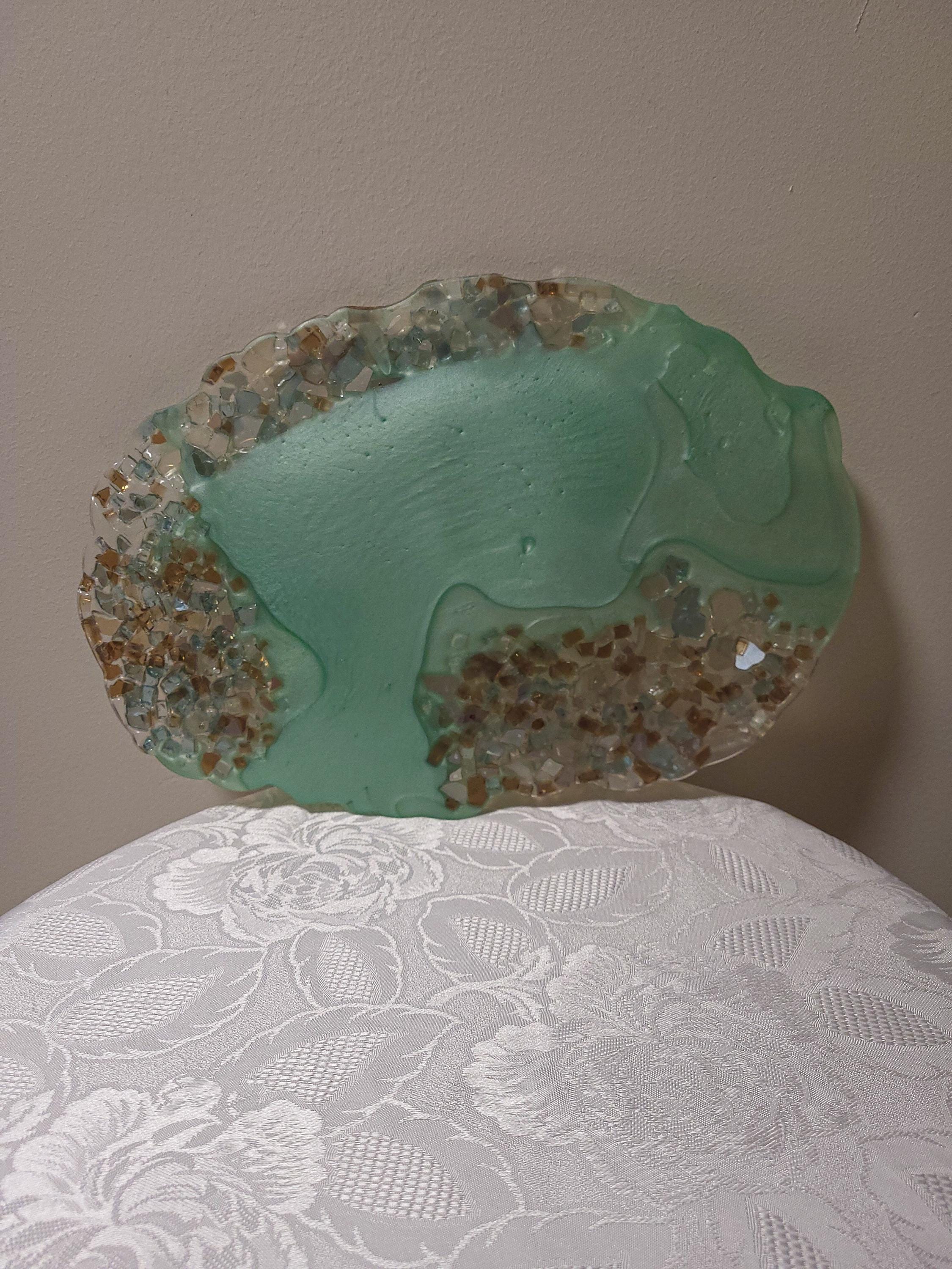 3D Abstract Resin Artwork, Elegant Home Decor Tray collection