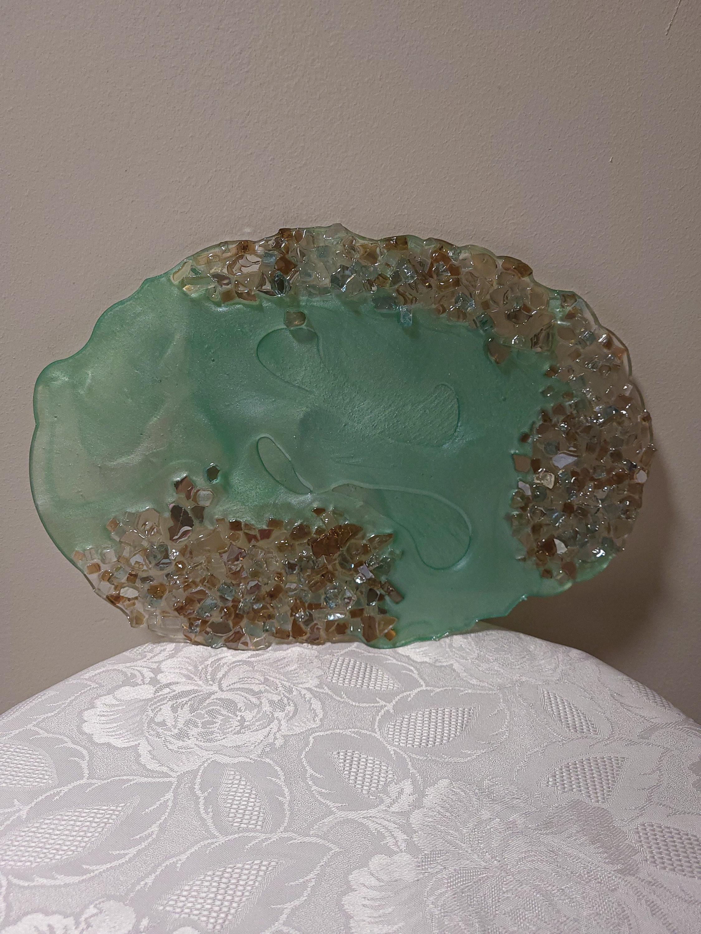 3D Abstract Resin Artwork, Elegant Home Decor Tray collection