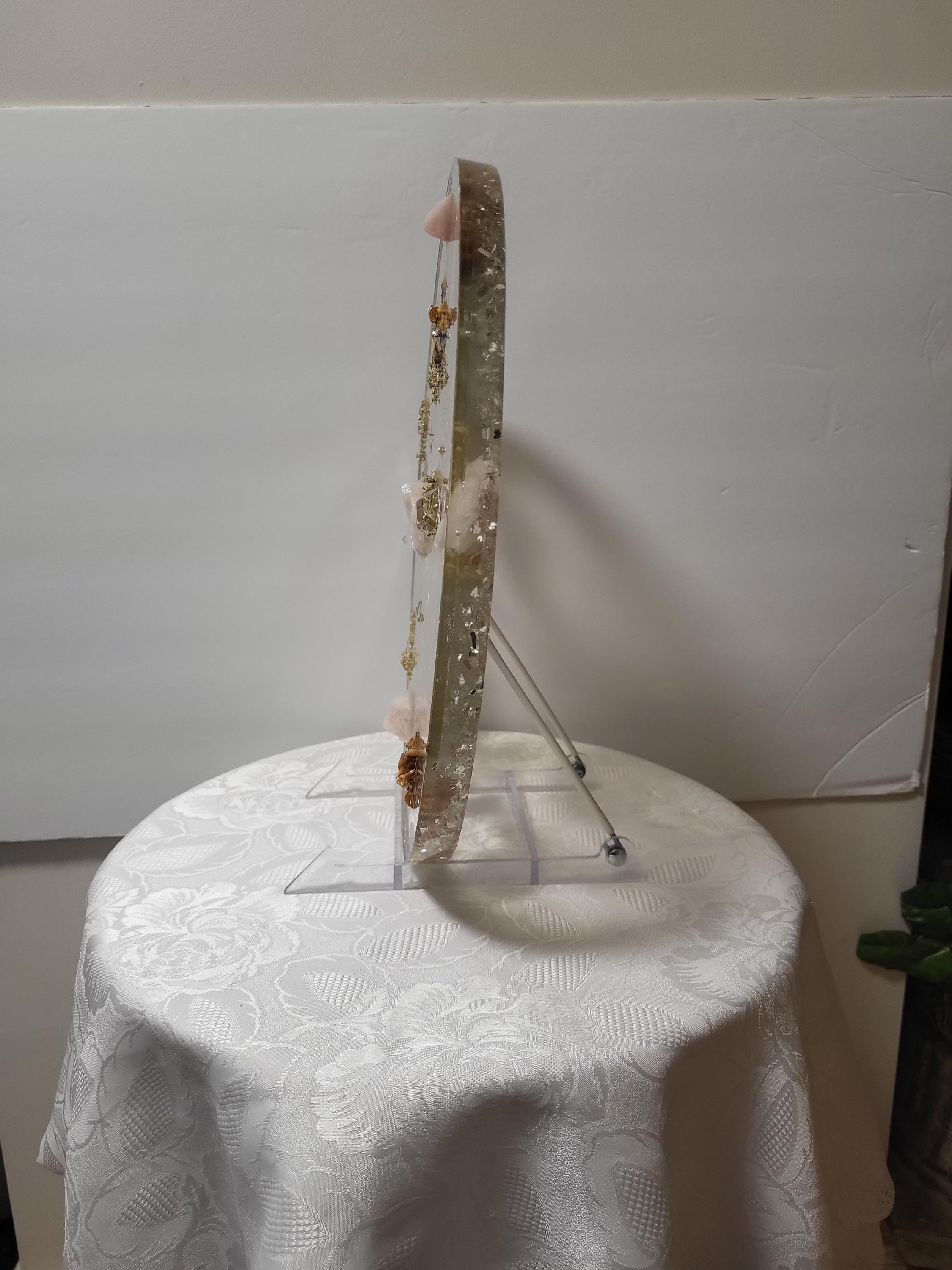 3D Resin Tray Decor - Crystal & Stone Design