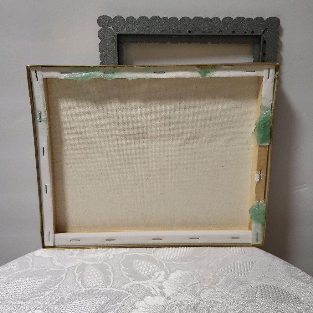 Aqua Green Crystallized 3D Artwork with Gold Frame