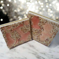 3D Rose Crystal Resin Artwork: Elegant Home Decor. Size 12x12 and 10x10, SET OF 2