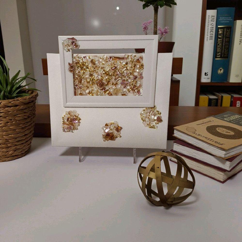 Hand-Designed 3D Crystal Artwork, Rose Pink Decor