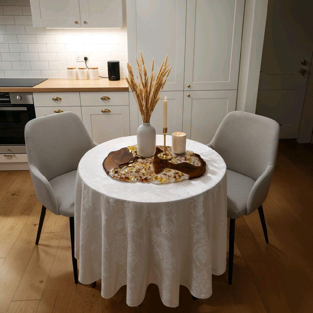 Hand-Designed 3D Crystal Resin Tray - Metallic Brown & Gold Decor
