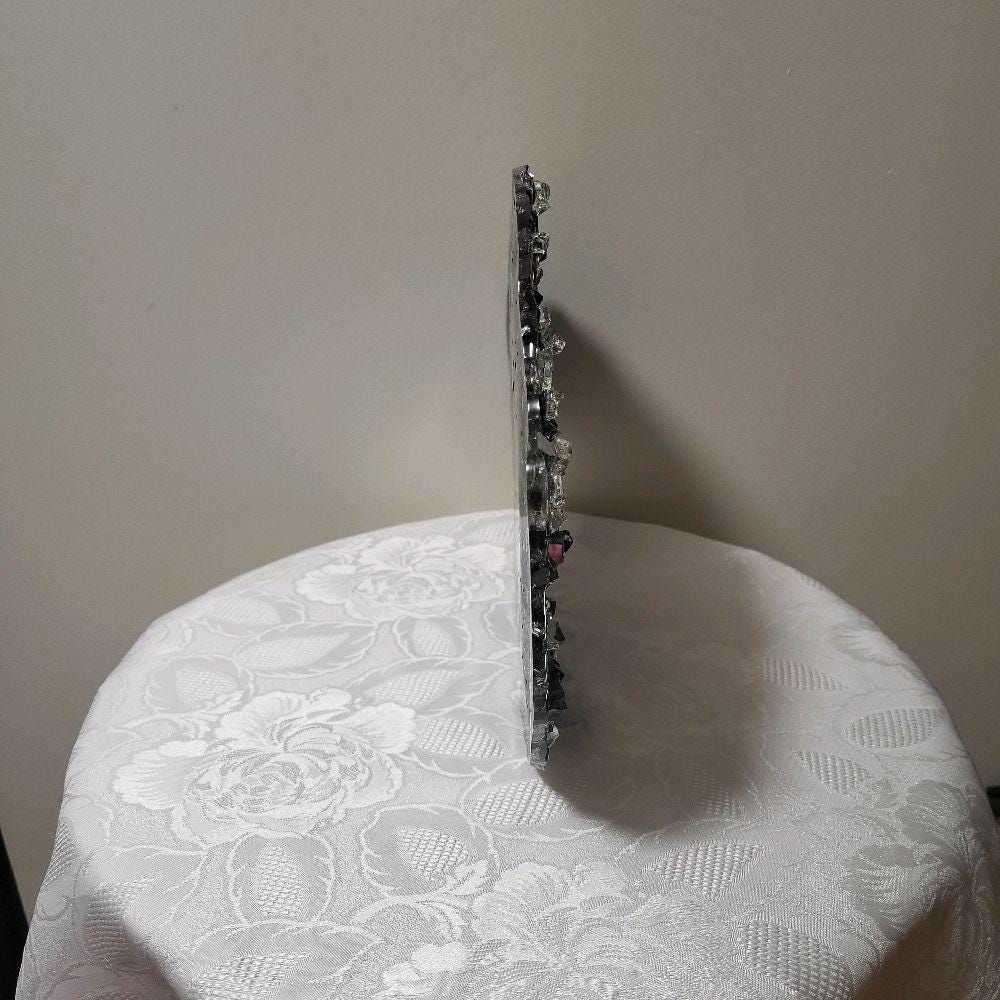 Hand-Designed Resin Crystal Decor: Elegant Candle, Trinket, Vase Display
