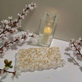 Hand-Designed Elegant Crystallized Tray, Gold Color & Encased Crystals