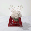 Red Crush Glass Crystal Charger Plate – Holiday Display, 13x13 Elegant Design