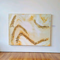 Entrepreneur Artist of 3D elegant unique abstract artwork paintings, hand-designed with crystals encased. Size 18x24