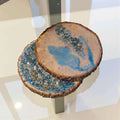 Hand Wood 3D Crystal Artwork, Elegant Table Decor