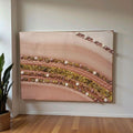 Entrepreneur Artist of 3D elegant unique abstract artwork paintings, hand-designed with crystals encased. Size 18x24