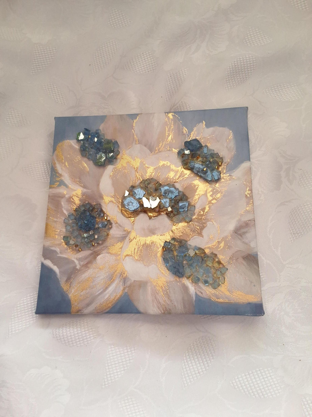 Hand Designed 3D Elegant Crystallized Artwork with Crystals