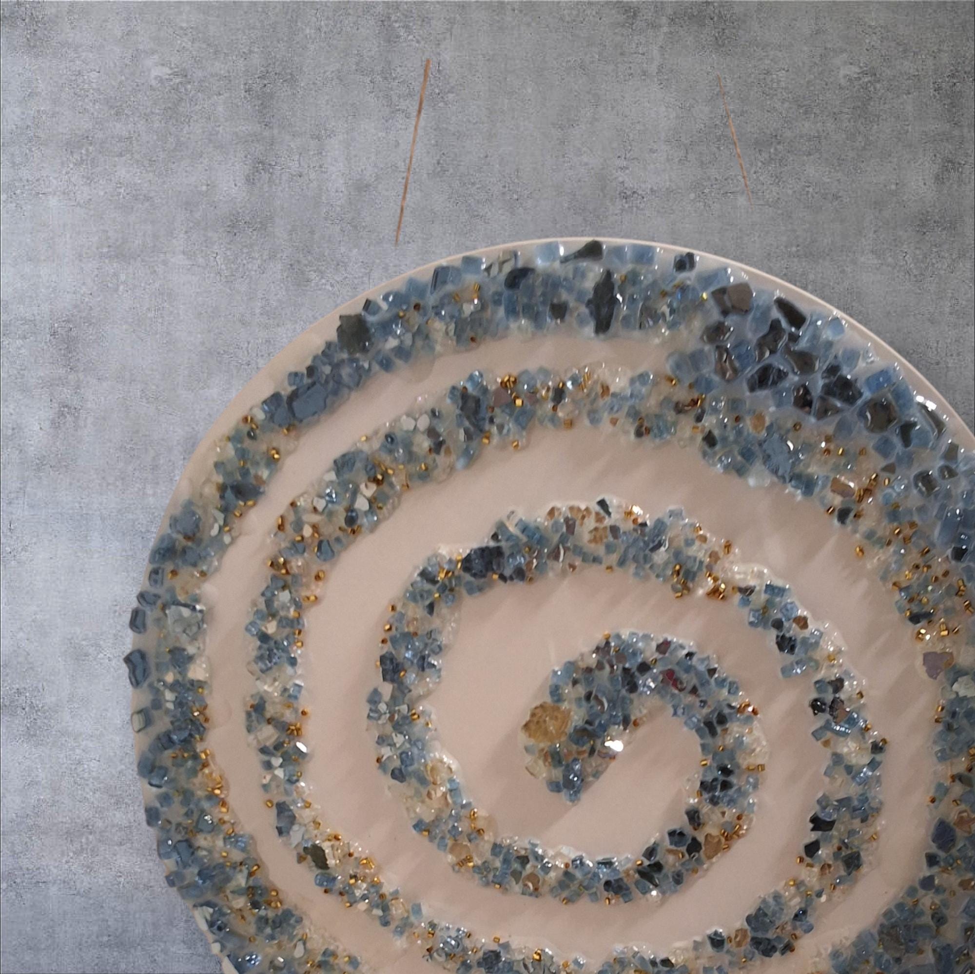 3D Crystallized Decor Table, Elegant Artwork Design