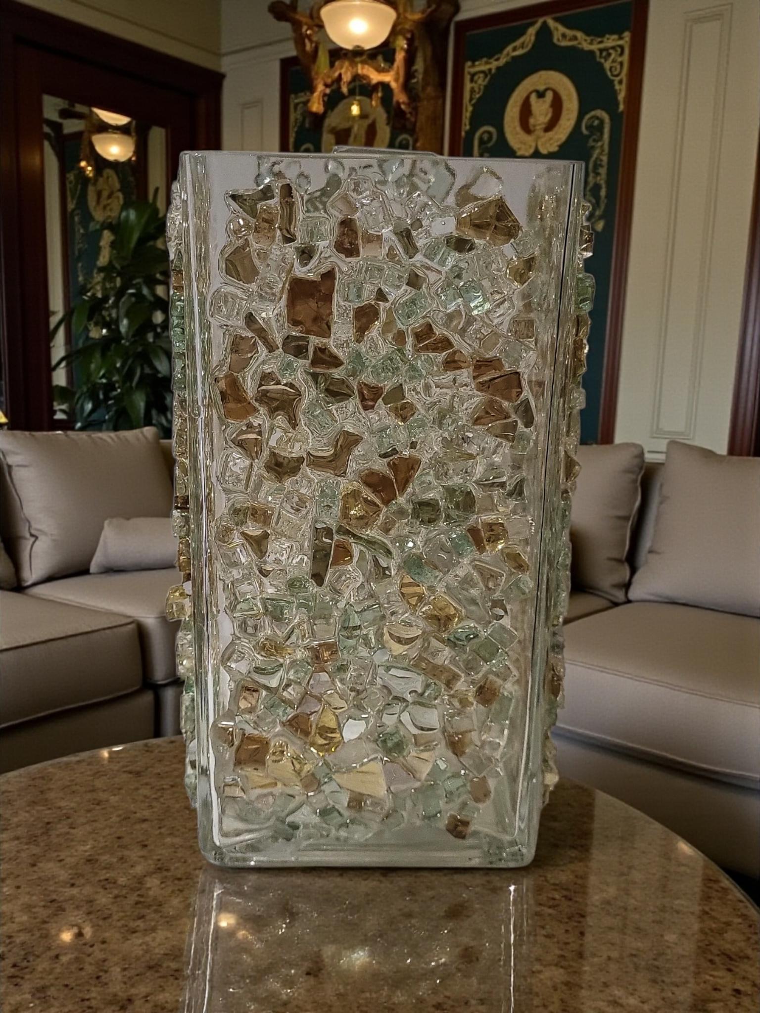 Glam Crystallized Vase, Multicolored Home Decor