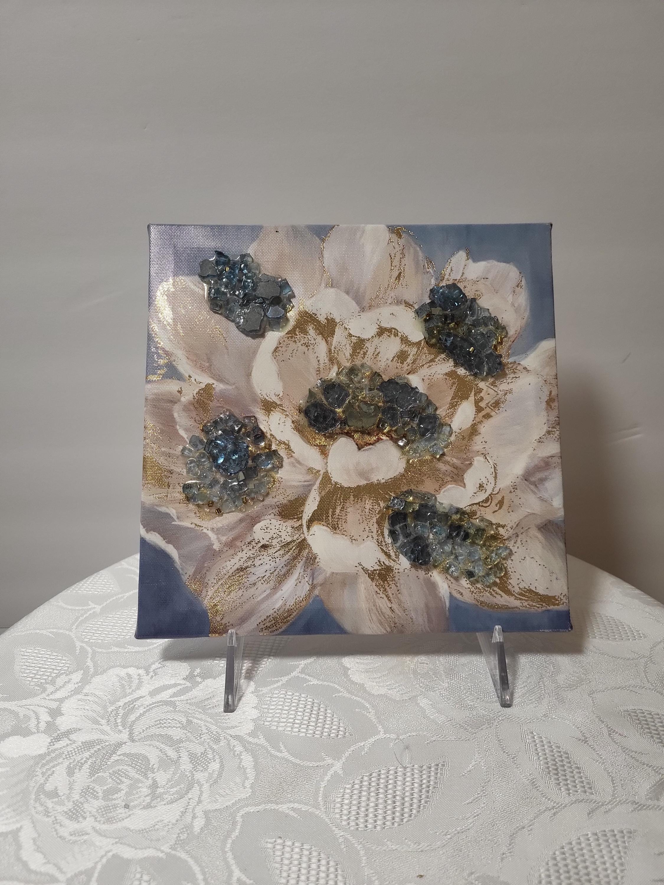 Hand Designed 3D Elegant Crystallized Artwork with Crystals